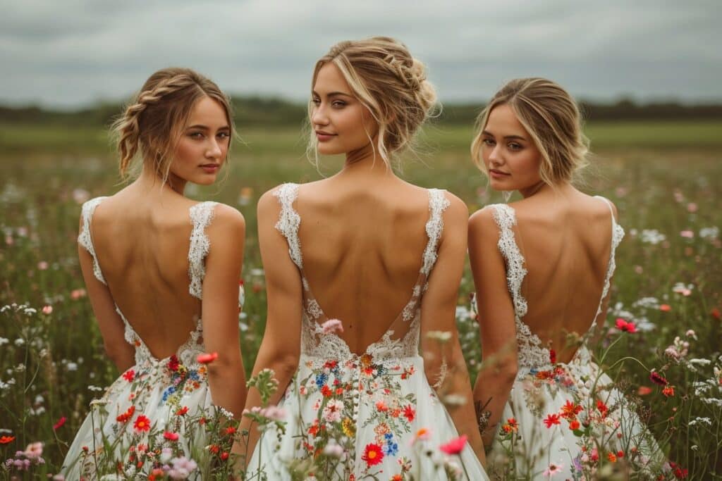 Immortalisez votre mariage avec des robes champêtres fleuries