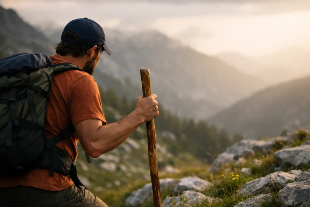 Le bâton de marche en bois : un allié incontournable pour vos trails et randonnées en montagne