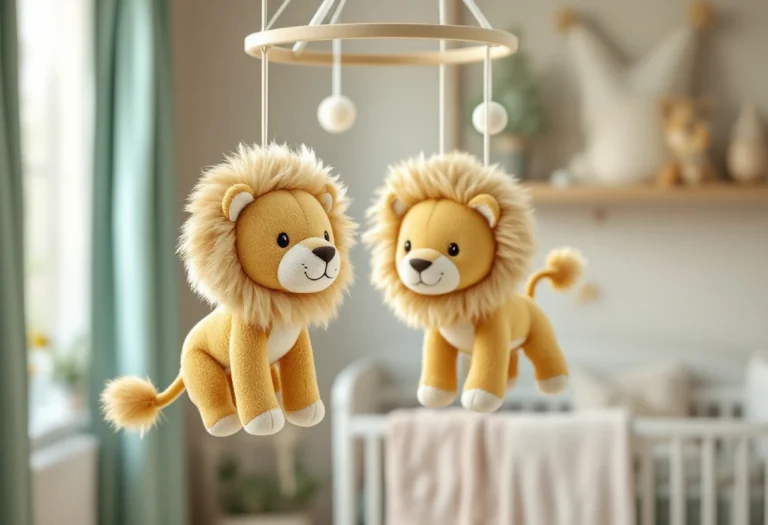 La puériculture en un clic : les meilleurs mobiles bébé lion à découvrir