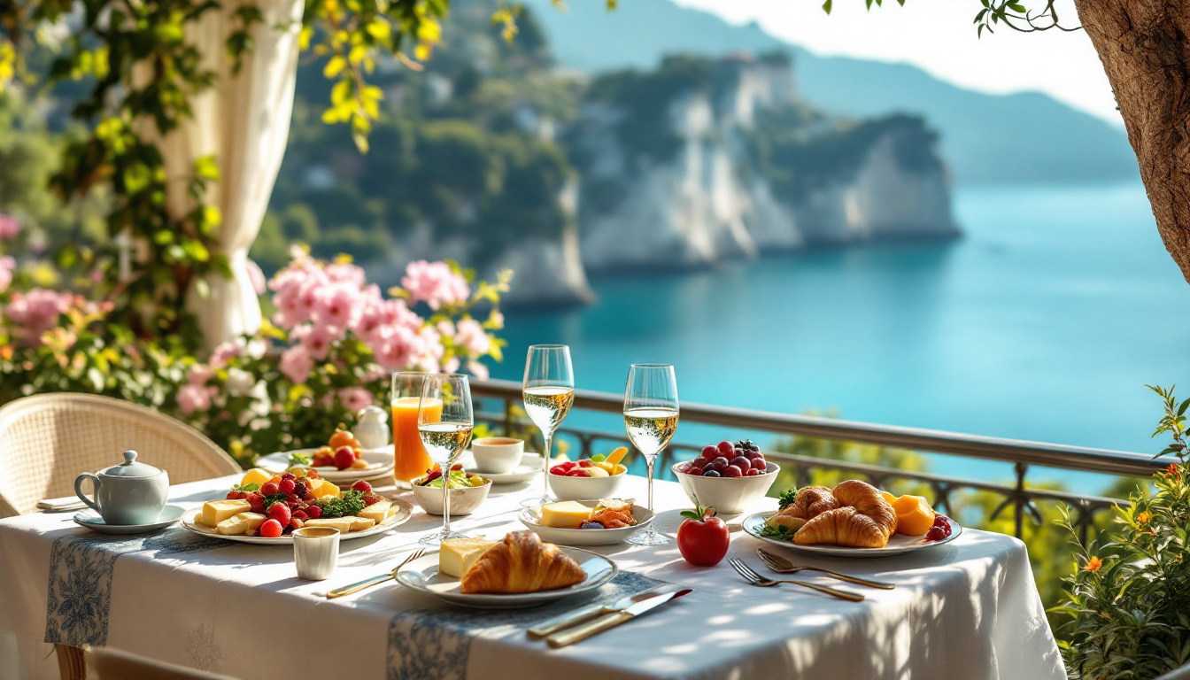profitez d’un brunch gourmand avec une vue panoramique exceptionnelle sur la méditerranée à èze. saveurs raffinées et cadre enchanteur au rendez-vous pour un moment inoubliable.