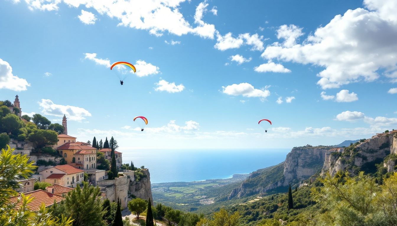 vivez une expérience inoubliable en faisant du parapente au-dessus de gourdon. admirez des panoramas à couper le souffle sur la côte d’azur et survolez l’un des plus beaux villages perchés de france.