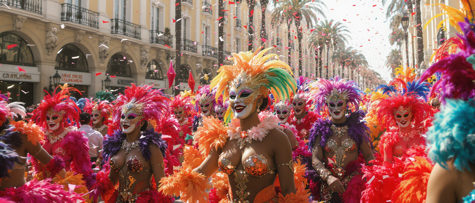 découvrez le carnaval de nice, un événement haut en couleurs avec une explosion de confettis, des rires contagieux et un charivari festif qui émerveille petits et grands.