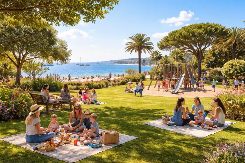 Sorties en famille pour mamans dans les parcs de Cannes et bord de mer