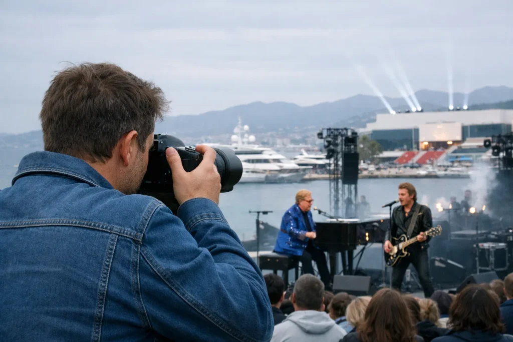 Vivez les concerts live à Cannes avec Johnny Hallyday, Elton John et le Festival de Cannes