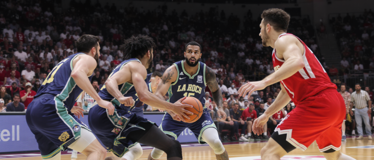 la roca team surmonte les défis et remporte une victoire impressionnante contre cholet lors d'un match de basket intense.