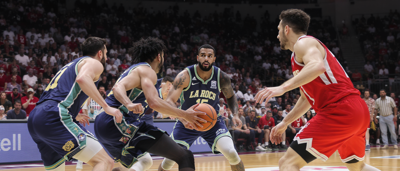 la roca team surmonte les défis et remporte une victoire impressionnante contre cholet lors d'un match de basket intense.