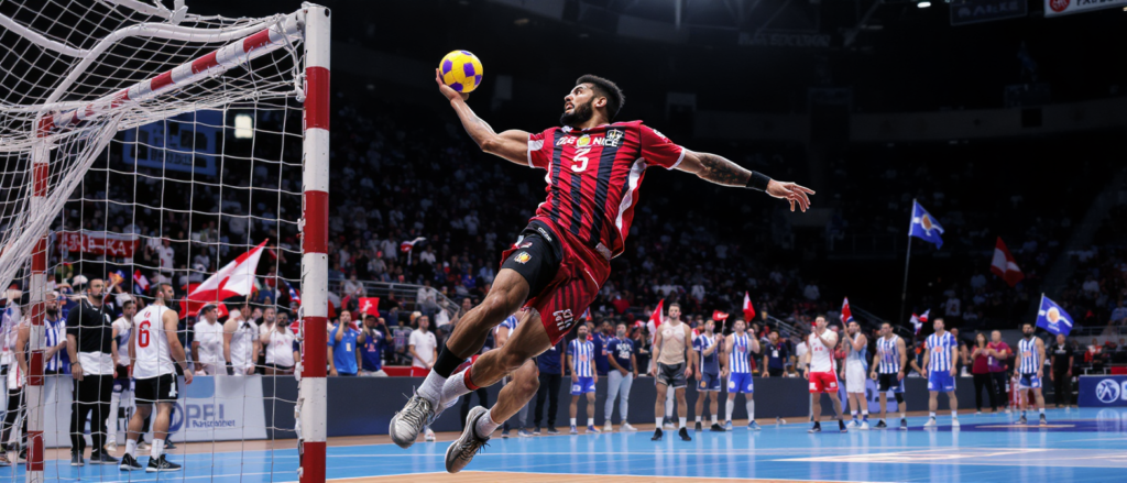 eshan abdelmalek relance l’ogc nice handball en menant son équipe à une victoire décisive face à sambre, redressant ainsi la trajectoire du club.