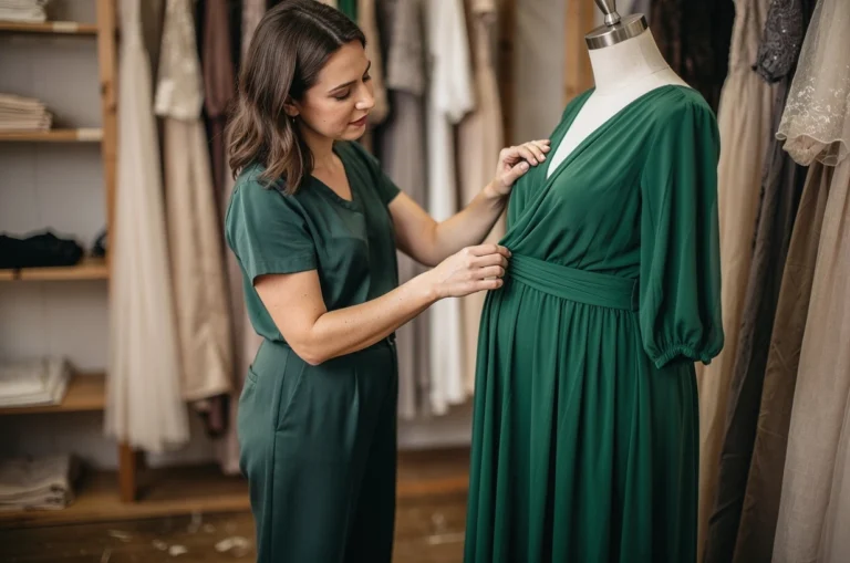 Quelle coupe de robe vert émeraude choisir pour une morphologie en a ?