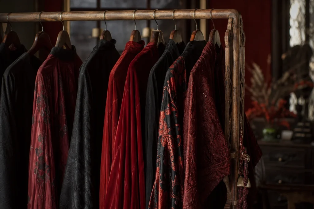 Rouge sang et noir profond : sublimer la garde-robe avec les couleurs du démon japonais